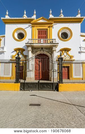 Plaza de toros de la Real Maestranza de Caballeria de Sevilla Spain it is the oldest spanish bullring.