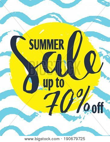 Summer sale banners and template. Bright vector illustrations design for banner, flyer, wallpaper. Promotional discount shop materials, poster, brochure, voucher discount
