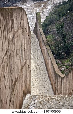 Spillway Of The Dam Of The Yeguas, Cordoba Province, Spain