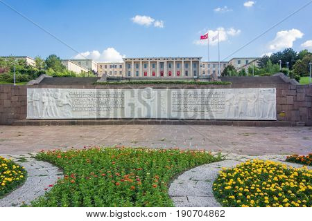 The Grand National Assembly of Turkey  or Parliament of Turkey in Ankara, Turkey