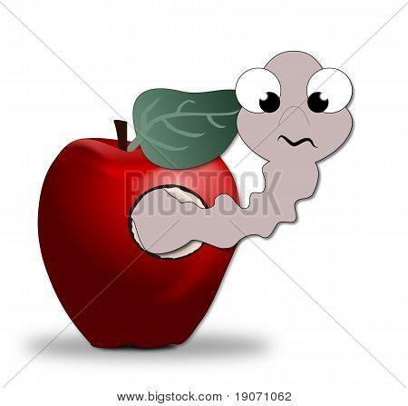 Červ v apple