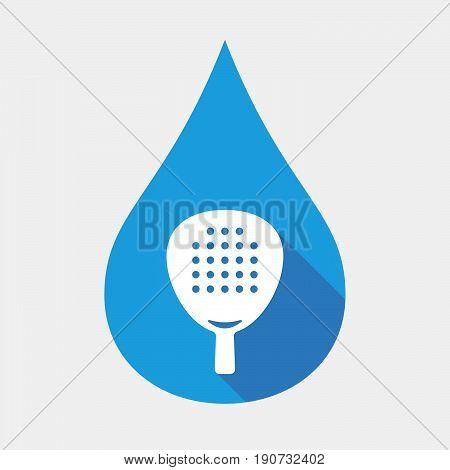 Isolated Water Drop With  A Paddle Racket