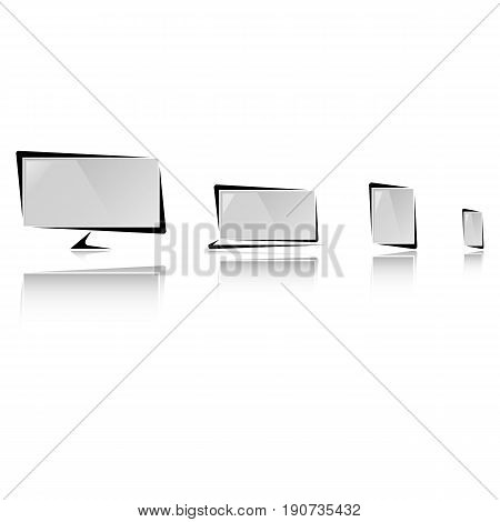 Icons for website designers. Unusual view with a distorted border.