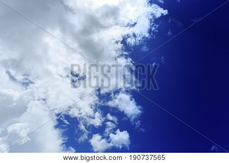 Stratocumulus Cloud. Day Sky Cloud And Sun. Summer Sky.
