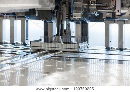 Modern hydraulic high-precision bending machine. CNC machine tool.