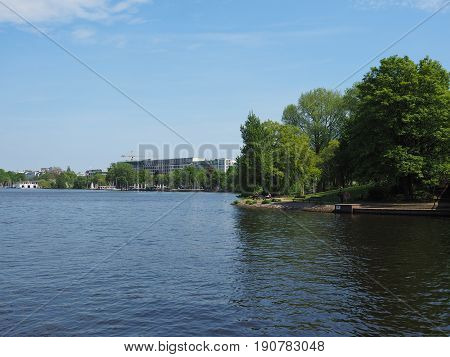 Aussenalster (outer Alster Lake) In Hamburg