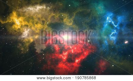 Space After The Big Bang 3D Illustration Of Space