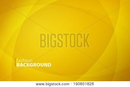 Abstract background of curved lines in orange colors with empty copyspace to enter your text. Curvaceous lines with blur gradient effect. Vector illustration.