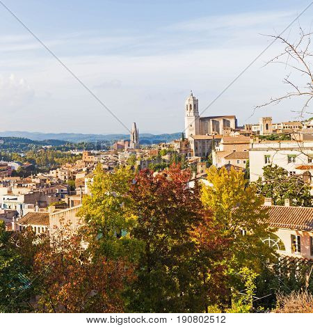 The Medieval Quarter Of Gerona.  Costa Brava, Catalonia, Spain.
