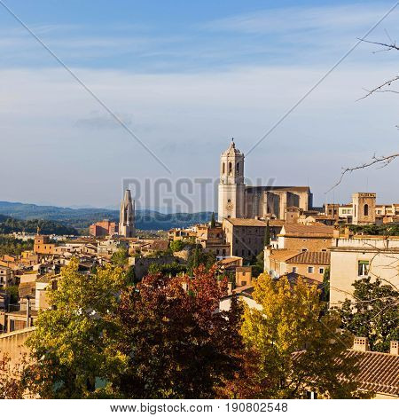 The Medieval Quarter Of Gerona.  Costa Brava, Catalonia, Spain.