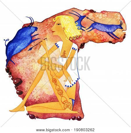 Girl-artist As A Symbol Of The Sign Of The Taurus Zodiac