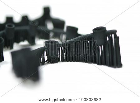 Object denture body printed on a laser sintering machine