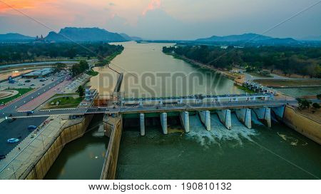 Sunset At Mae Klong Dam.