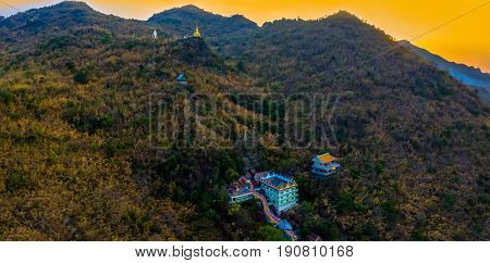 Temple Around Mae Klong Dam.