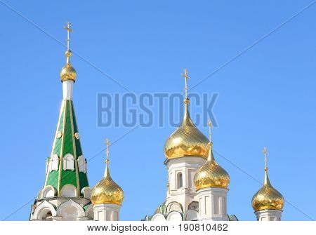 Orthodox Voskresensky Novodevichy Convent in Saint Petersburg Russia.