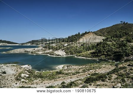 An artificial flood on the Gadoura River on Rhodes Island