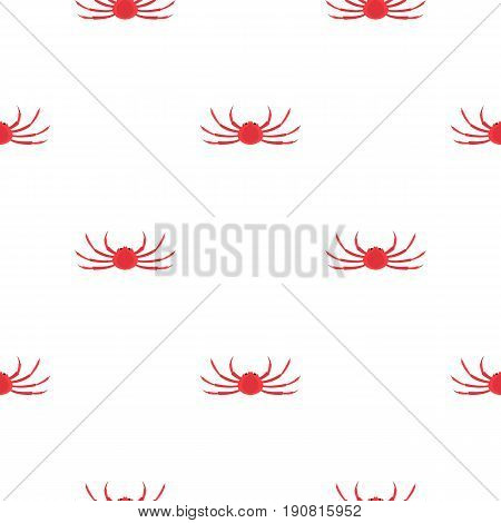 Japanese spider crab pattern seamless background in flat style repeat vector illustration