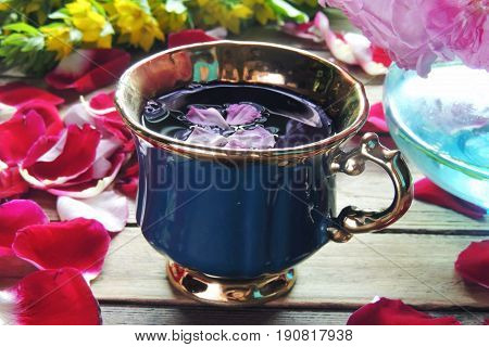 Tea With Rose Petals