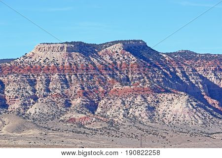 Rock striations of a mountain in Utah