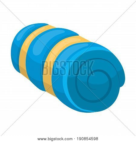 Mattress tourist.Tent single icon in cartoon style vector symbol stock illustration .