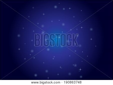 abstract blue lights with geometric shap on black background