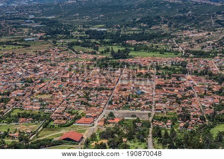 Villa de Leyva  skyline cityscape Boyaca in Colombia South America