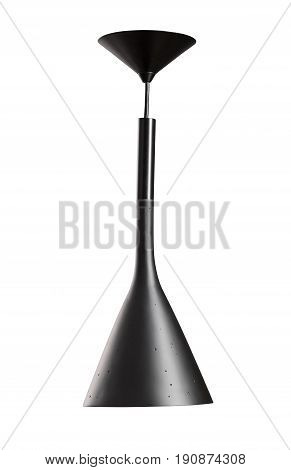 Black modern hanging Lamp. lamp isolated on white