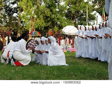The Ceremony of Meskel Holy Cross finding festival - 26.09.2012 Bahir Dar Ethiopia