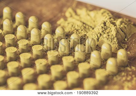 Kariyat Powder - Organic Herbal Drug An Alternative Medicine With Hand Manual Capsule Packing Tool.
