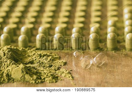Kariyat Powder - Organic Herbal Drug An Alternative Medicine With Hand Manual Capsule Packing Tool.