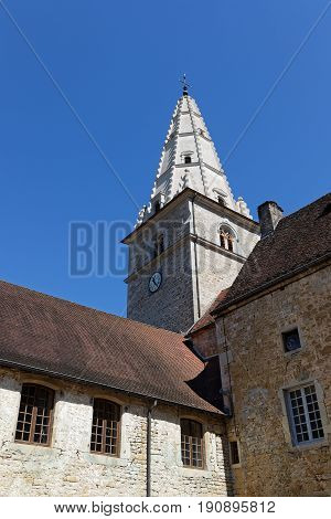 Baume Abbey in its village of Baume-les-Messieurs was founded during the reign of Louis the Pious in the early ninth century by Saint Eutice.