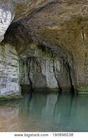Lison River Source (source Du Lison). It Is Certainly A Resurgence
