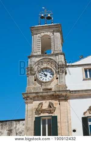 Clocktower of Martina Franca. Puglia. Southern Italy.