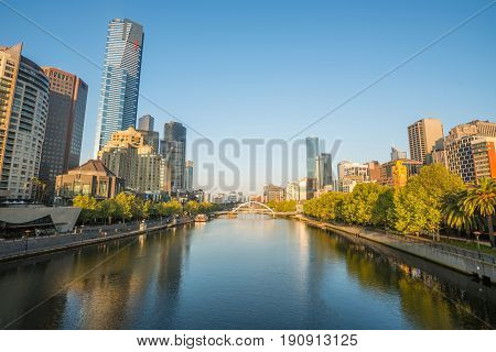 Melbourne city CBD one of the most liveable city in the world of Australia.