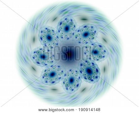 Geometry of Space series. Visually attractive backdrop made of conceptual grids curves and fractal elements suitable as element for layouts on physics mathematics technology science and education.