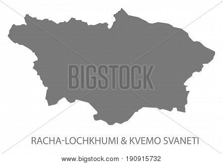 Racha-lochkhumi And Kvemo Svaneti Map Grey Illustration Silhouette
