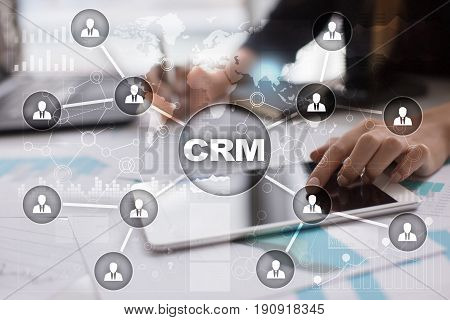 CRM. Customer relationship management concept. Customer service and relationship.