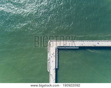Palanga Lietuva Baltic Sea Seaside Aerial Drone Top View