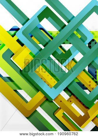 Rectangle tube elements, 3d background