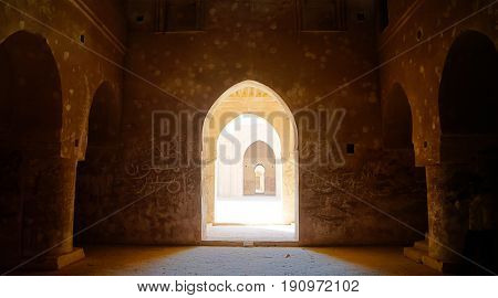 Interior view to Al-Ukhaidir Fortress aka Abbasid palace of Ukhaider near Karbala in Iraq