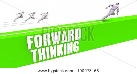 Forward Thinking as a Fast Track To Success 3D Illustration Render
