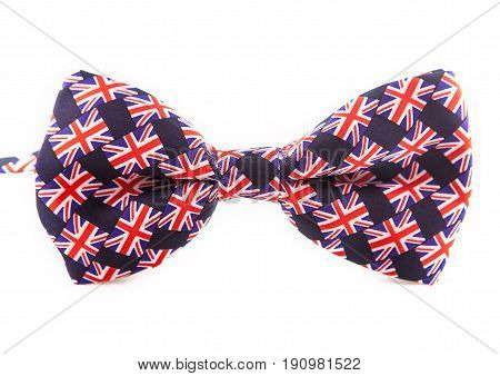 USA American flag on the bow tie isolated on white background