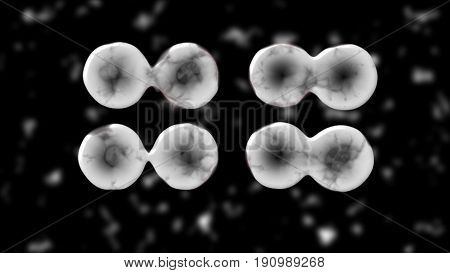 The Division Of The Molecules Of The Virus In The Body Illustration
