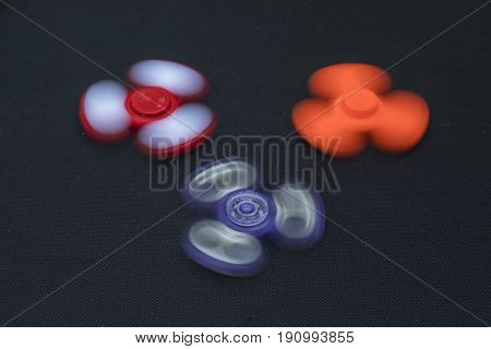 A fidget spinner popular toy for increased focus stress relief.
