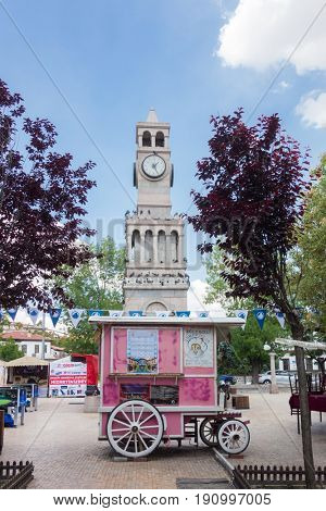 ANKARA, TURKEY - 3 June 2017:Renovated historical streets in Hamamonu - Ankara, Turkey