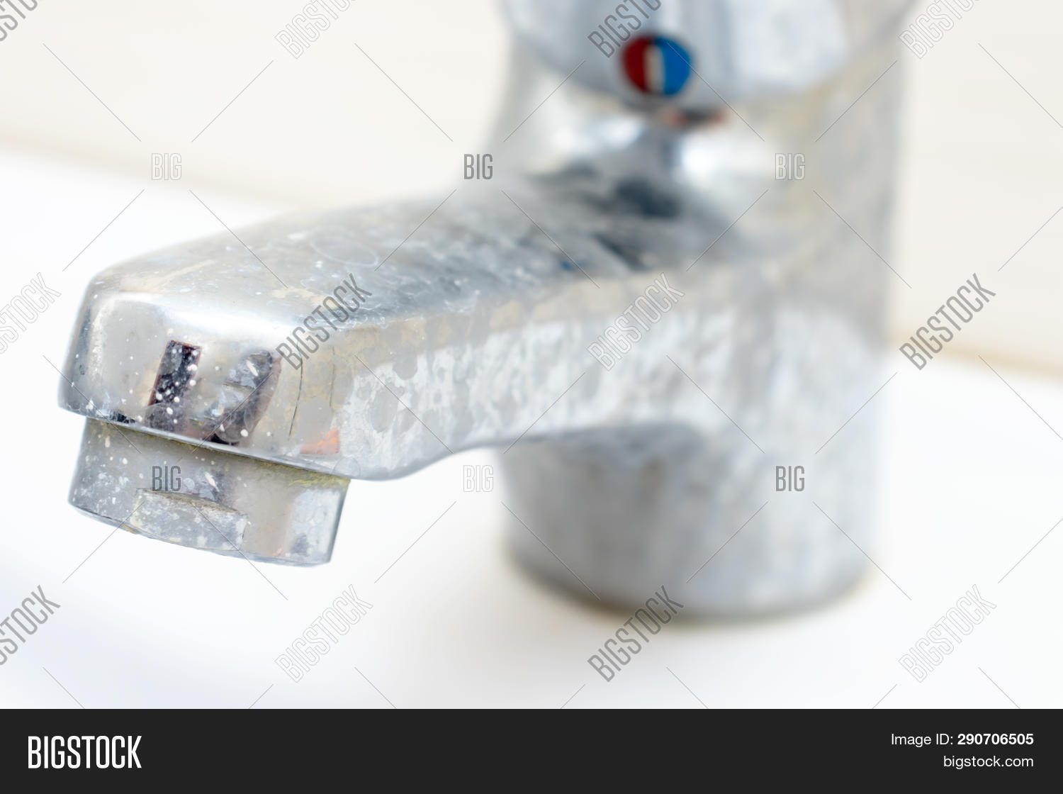 Dirty Faucet Limescale Image Photo Free Trial Bigstock
