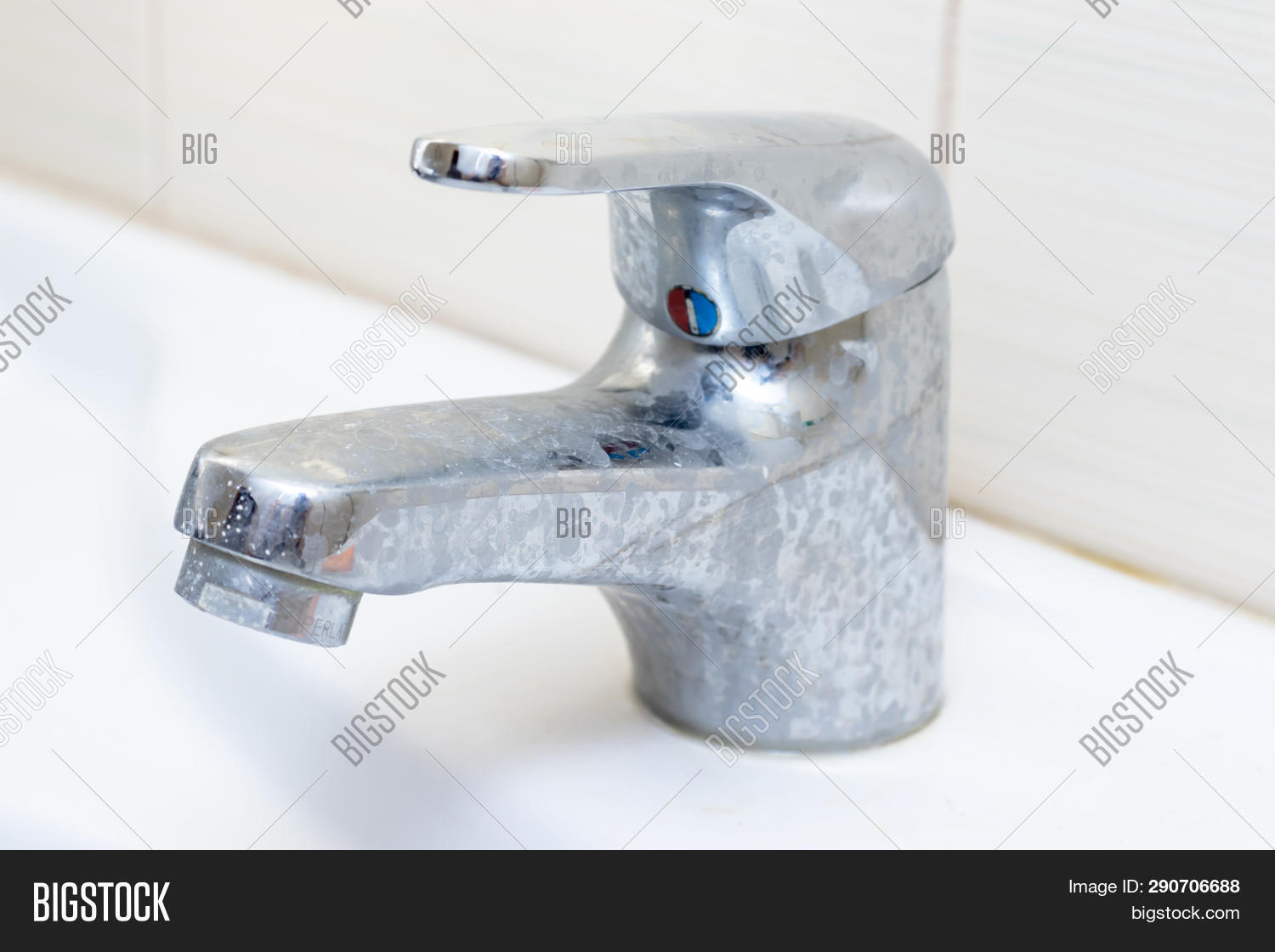 Dirty Faucet Limescale Image Photo Free Trial Bigstock