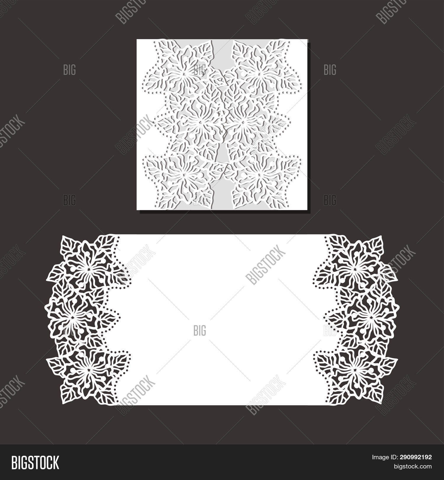 Vector y foto Laser Cut Envelope (prueba gratis) | Bigstock