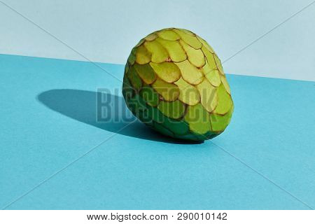Close Up High Quality Image Of Whole Sugar-apple, Fruit Of Annona Squamosa Cherimoya, Fruit Composit