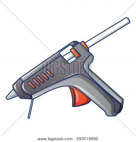 Hot Pistol Glue Icon. Cartoon Of Hot Pistol Glue Vector Icon For Web Design Isolated On White Backgr